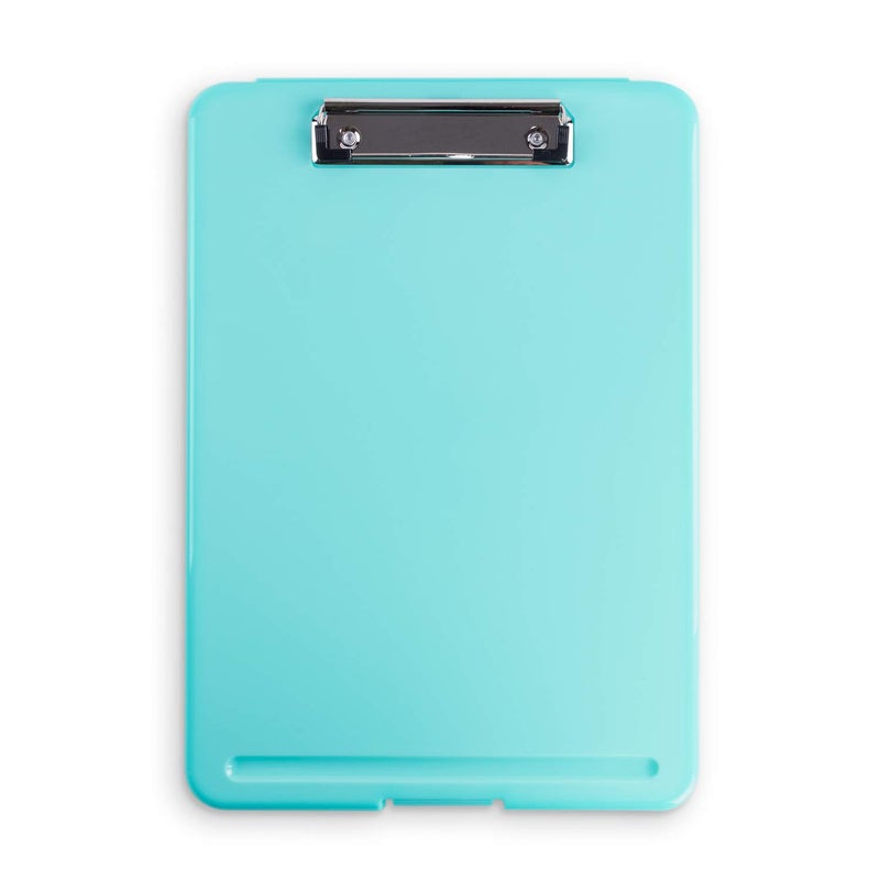 Super Z Outlet Clipboard with Storage Slim Folding for Nursing, Teachers, Coaches & Office, Plastic Heavy Duty with Pen Holder (9.5â€ x 13.5â€) (Turquoise) - Image 3